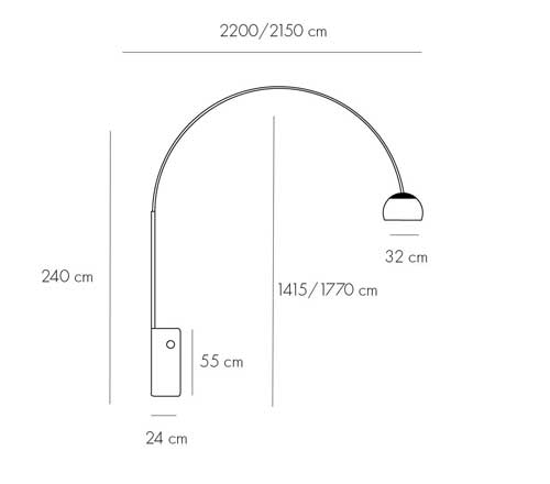 Arco LED - lampada da terra - Ceriani Luce