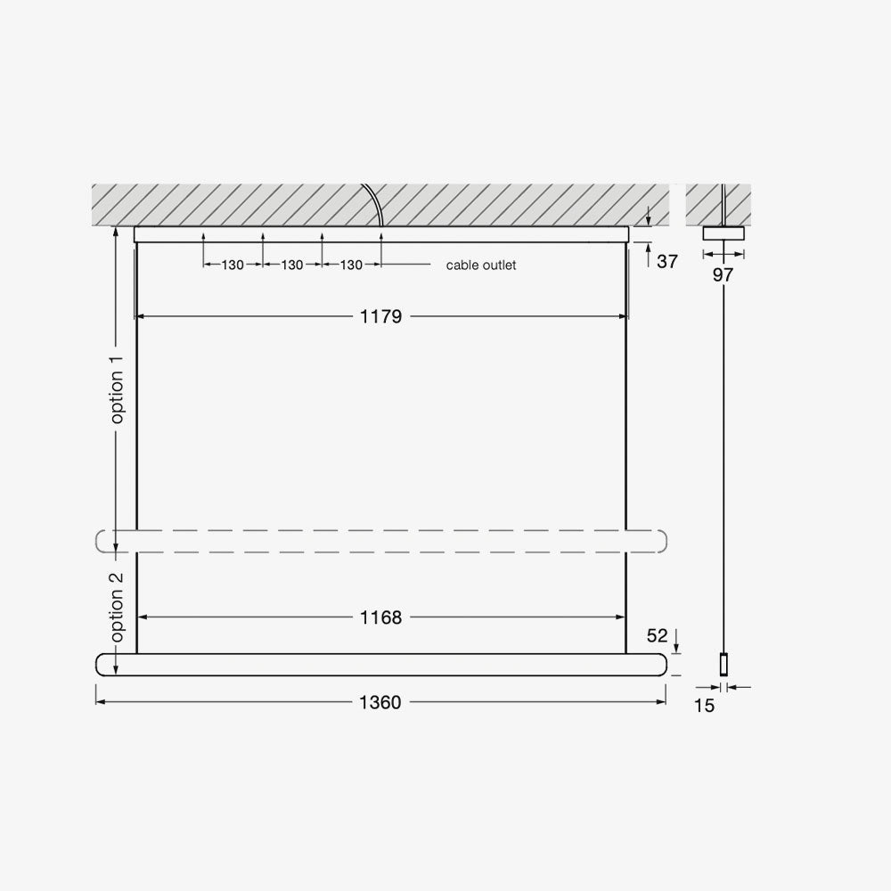 Mito Linear Volo - lampada a sospensione - Ceriani Luce